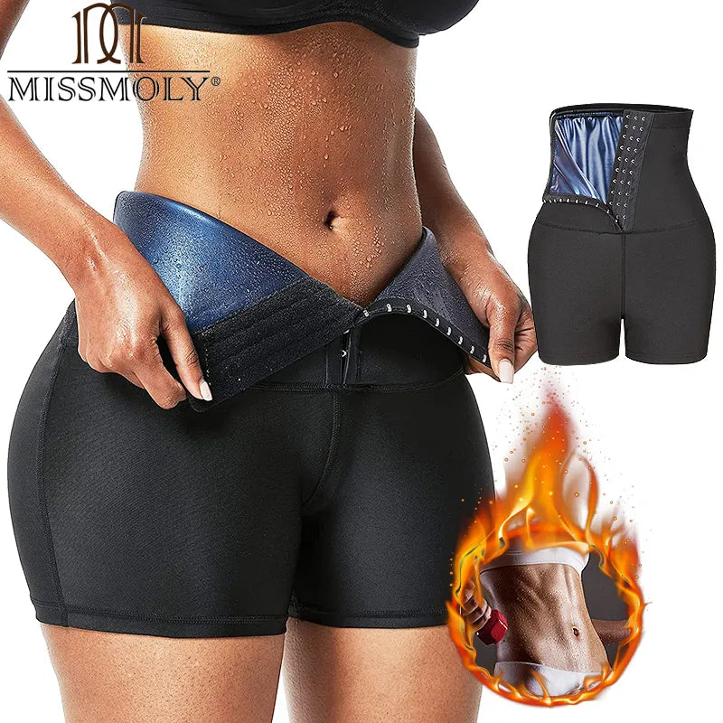 MISSMOLY Hot Sweat Sauna Panties Body Shaper Shorts Weight Loss Slimmi